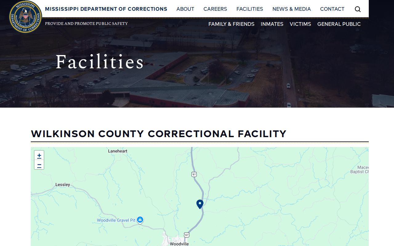 Wilkinson County Correctional Facility MDOC release contact page